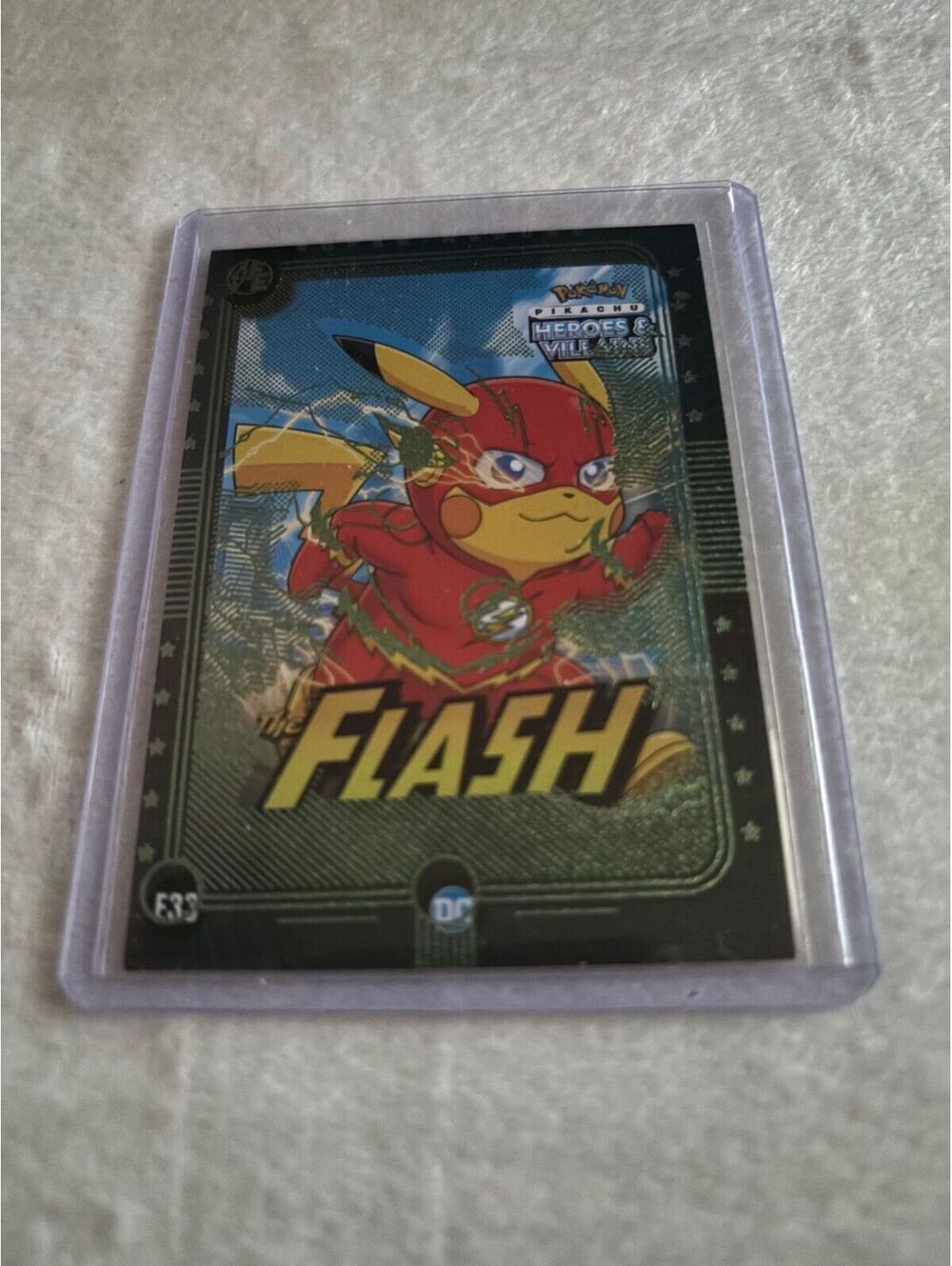 Pikachu DC Heroes & Villains Trading Card The Flash Halo **